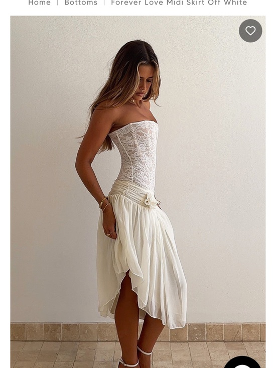 White Fox Boutique Dresses & Skirts - White Fox Boutique Off-White Forever Love Midi Skirt